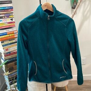 Green Eddie Bauer fleece zip up